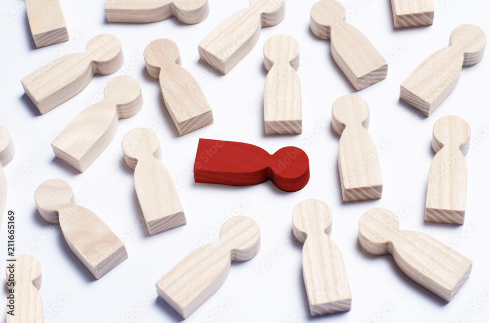 Wooden figures of people on a white background. The concept of society, collective, company, family, neighbors. A crowd of people at a meeting, rally. Workers, employees, citizens. Kids toys. Close up Wooden figures of people on a white background. The concept of society, collective, company, family, neighbors. A crowd of people at a meeting, rally. Workers, employees, citizens. Kids toys. Close up