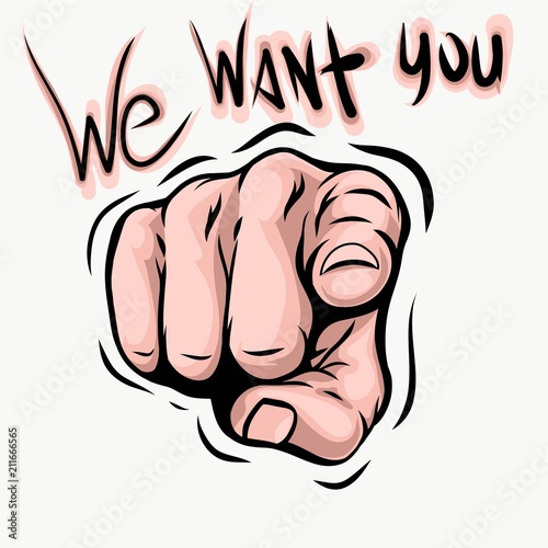 We want you. Vector