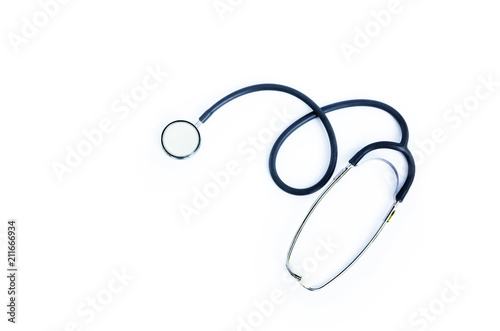 stethoscope on whi.te background.