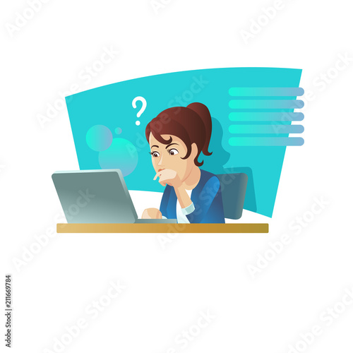 Girl at the computer