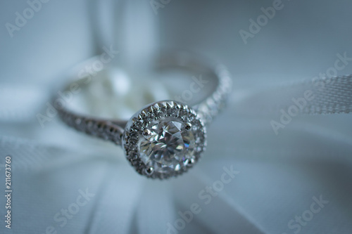 Diamond engagement Ring closeup © ghassen