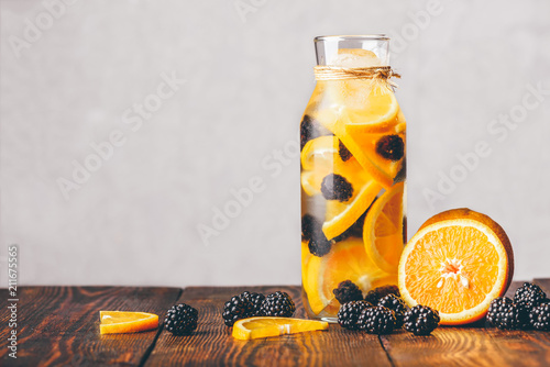Принти на полотні Water with Orange and Blackberry.