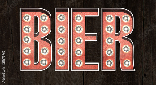 Retro Leuchtreklame Bier