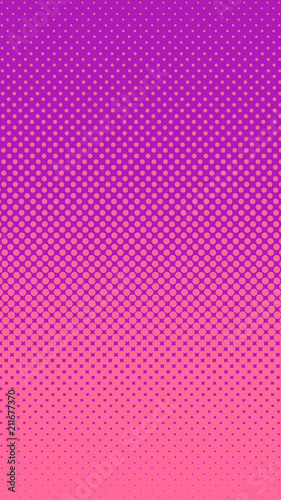Halftone gradient pattern vertical vector illustration. Pink dotted, purple halftone texture. Pop Art halftone, comics Background. Background of Art. Phone application pink violet background. AI10