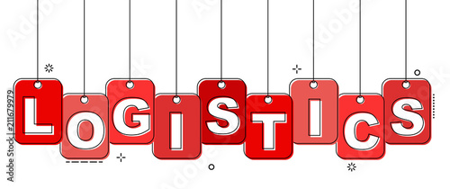 red flat line tag logistics