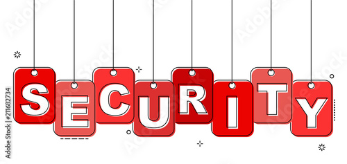 red flat line tag security