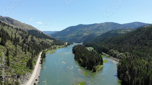 Wallpaper Mural Winding road next to river in Mountains Torontodigital.ca