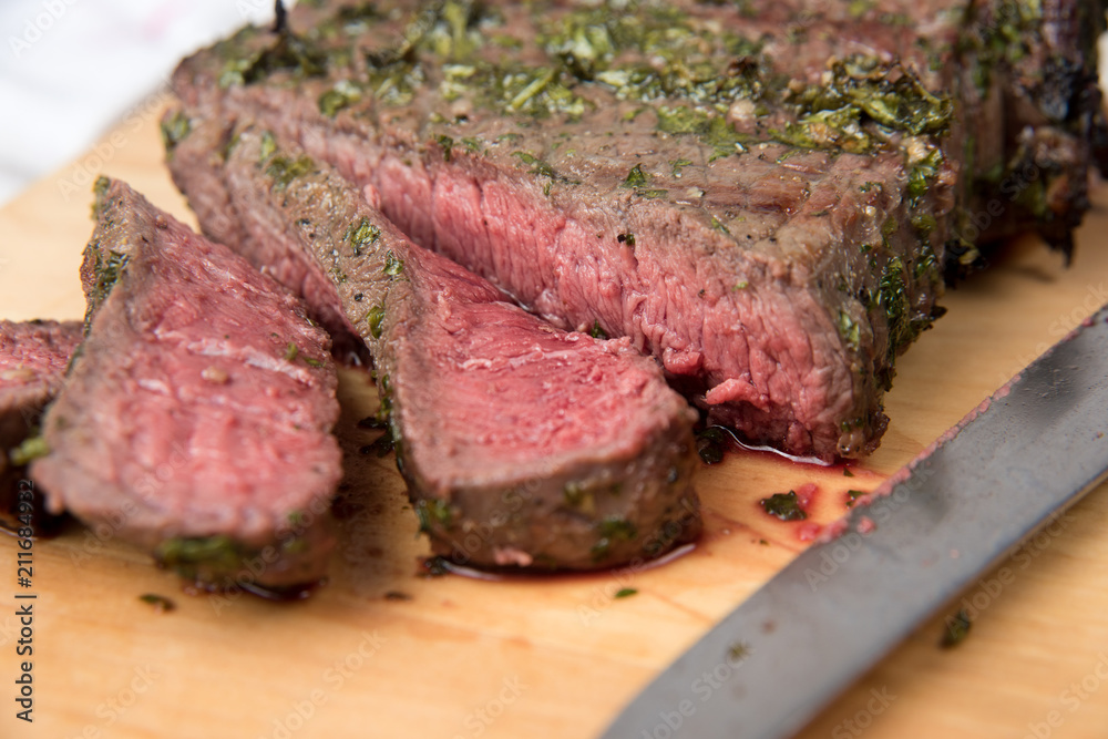 Raw and Marinated Carne Asada Ready for Roasting Raw and Marinated Carne Asada Ready for Roasting