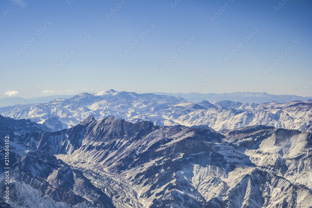 The Andes. Winter Mountains range