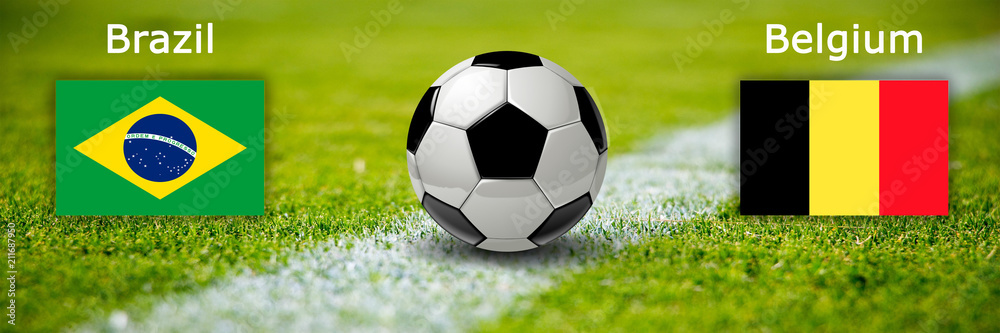 Fototapeta premium Brasilien vs. Belgien 