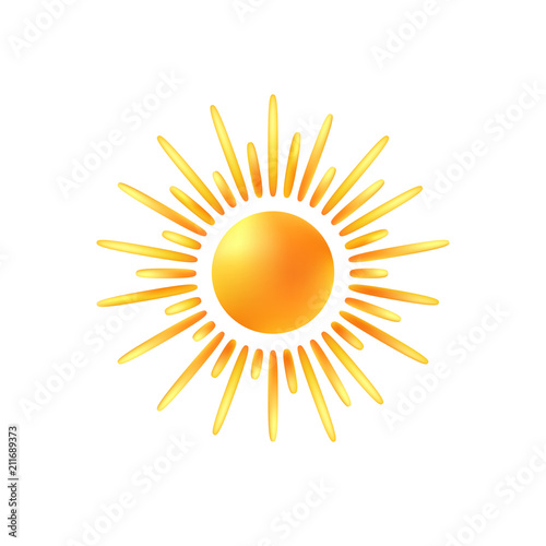 Vector sun isolated