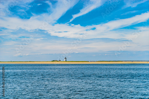 Beautiful landscape of ocean beach Cape cod Massachusetts photo