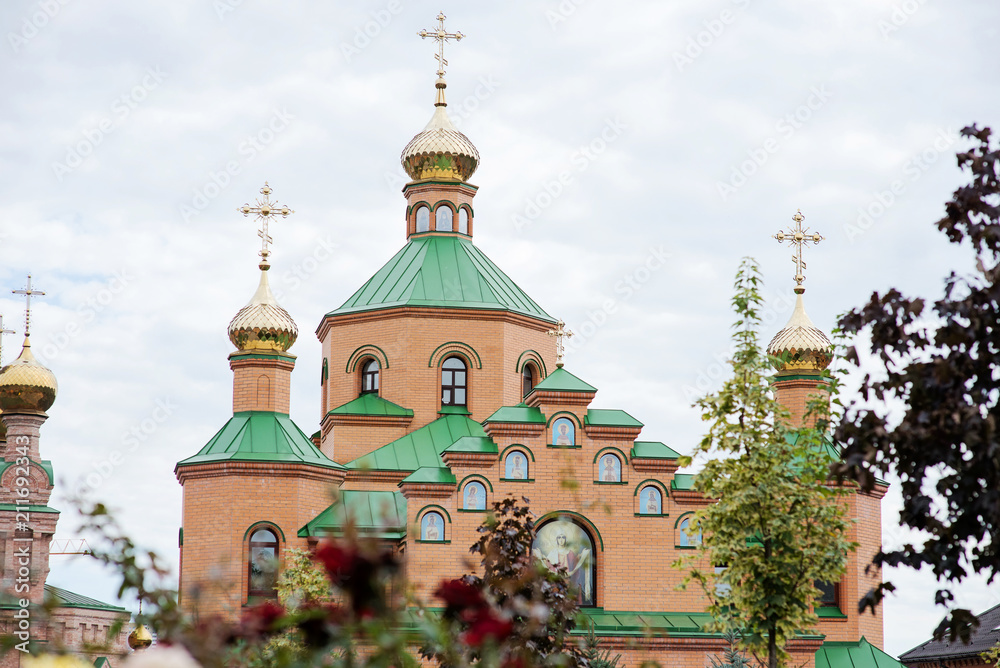 Fototapeta premium Domes of the Christian, Orthodox Christian, temple