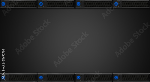 Black background and button...