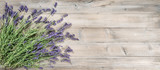 Lavender flowers rustic wooden background Vintage still life
