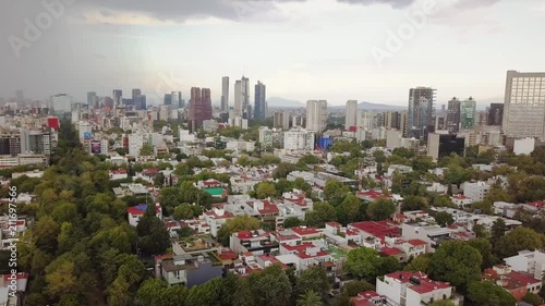 Mexico City, Polanco aerial view - cloudy day photo