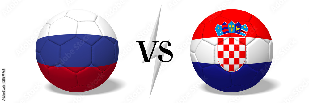 Soccerball concept - Russia vs Croatia Soccerball concept - Russia vs Croatia