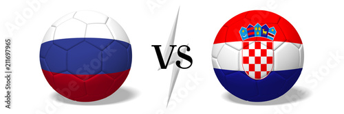 Soccerball concept - Russia vs Croatia