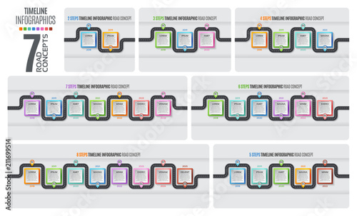 Navigation map infographic timeline concept. Vector illustration