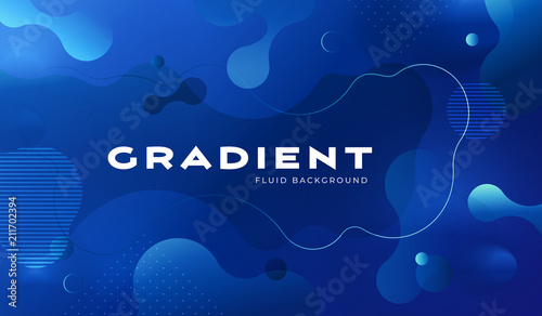 Colorful geometric background pattern. Fluid shapes composition with trendy gradients. Eps10 vector.