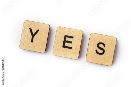 Konstfotografi The word YES