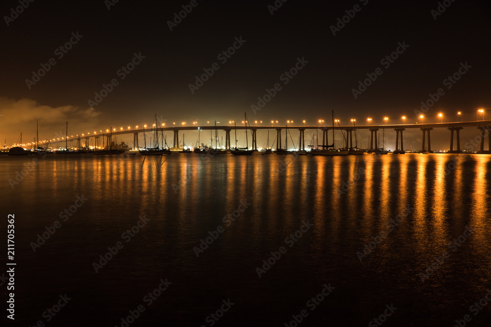 Fototapeta premium Coronado Bridge at Night