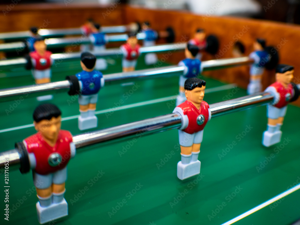 Fototapeta premium 2018, Football, Blur Background, Table Football Game. Final. 