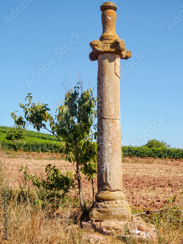 16th-century la picota (columna justicia) on the Camino - Azofra, La Rioja, Spain photo