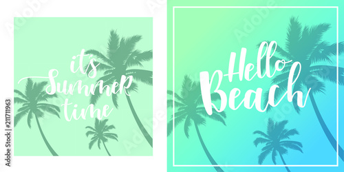 Summer time banner vector illustration