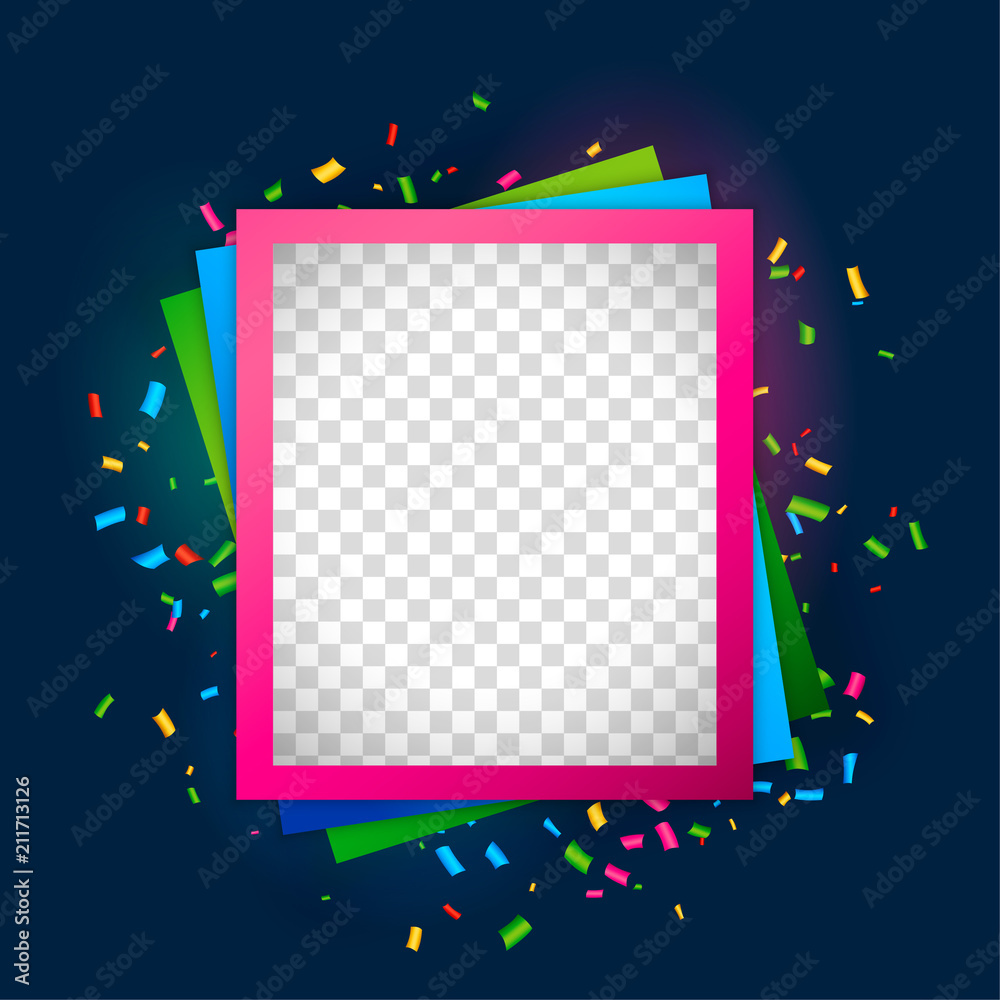 empty picture frame for birthday celebration