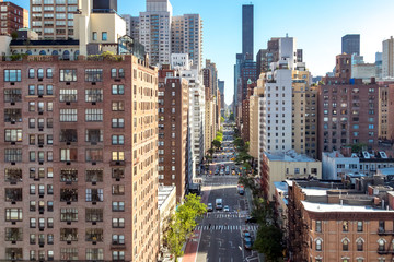 Fototapete New York Vogelperspektive der 1st Avenue Manhattan  © deberarr