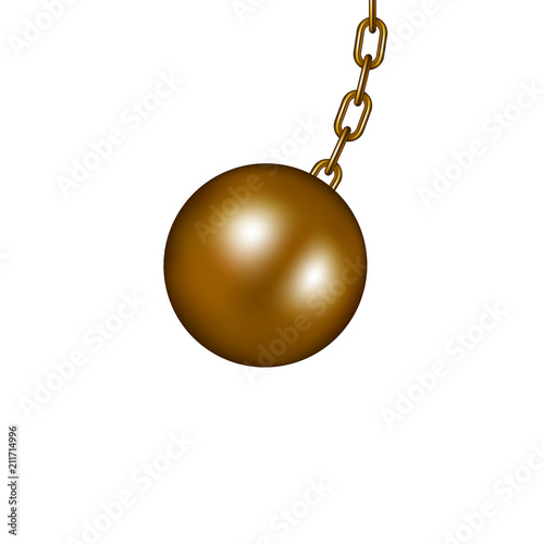Wrecking ball in brown design