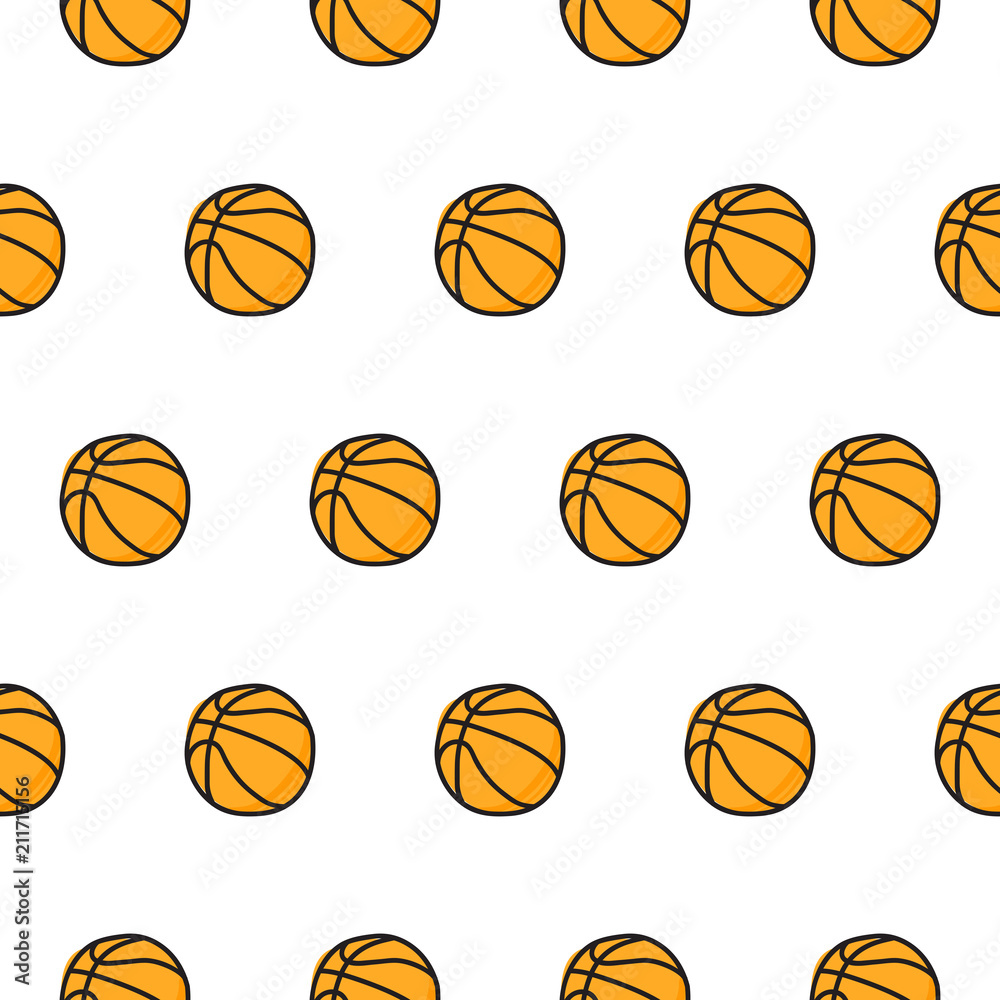 basketball seamless pattern