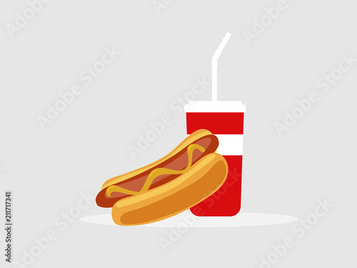 hot dog and drink background