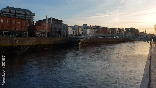 Wallpaper Mural Beautiful river walk at River Liffey in Dublin Torontodigital.ca