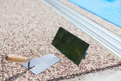 Coloured Concrete Around Pool