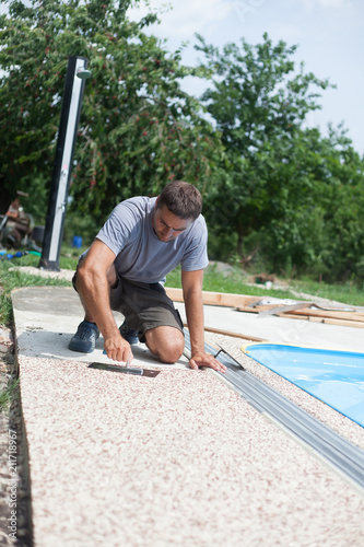 Coloured Concrete Around Pool