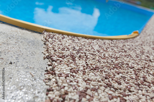 Coloured Concrete Around Pool