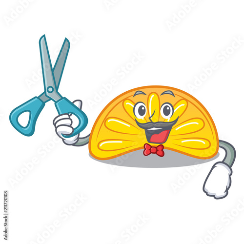 Barber orange jelly candy character cartoon