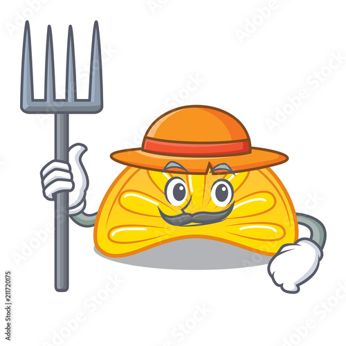 Farmer orange jelly candy character cartoon