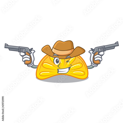 Cowboy orange jelly candy character cartoon