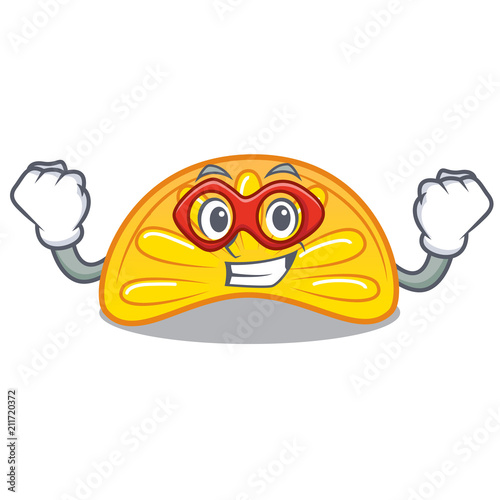 Super hero orange jelly candy character cartoon
