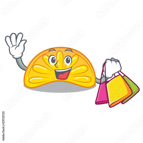 Shopping orange jelly candy character cartoon
