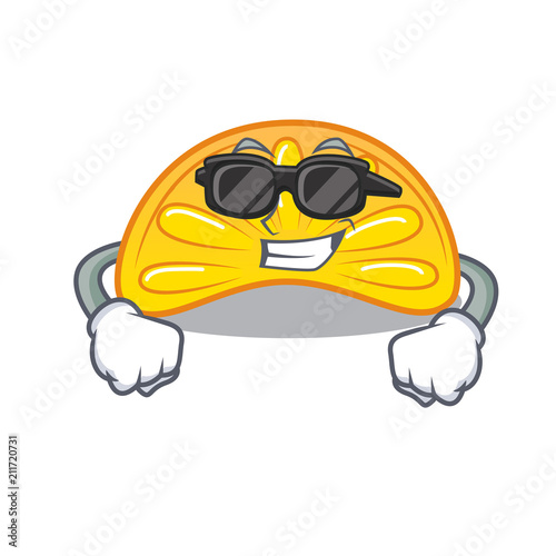 Super cool orange jelly candy character cartoon