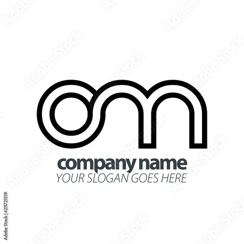 Initial Letter OM Design Logo