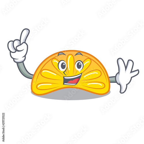 Finger orange jelly candy mascot cartoon