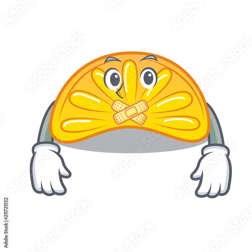 Silent orange jelly candy mascot cartoon