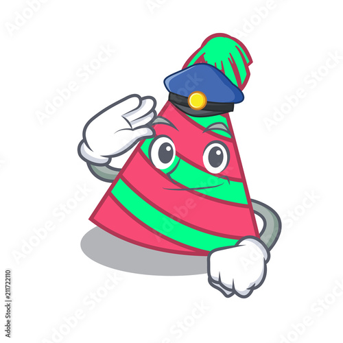 Police party hat character cartoon photo