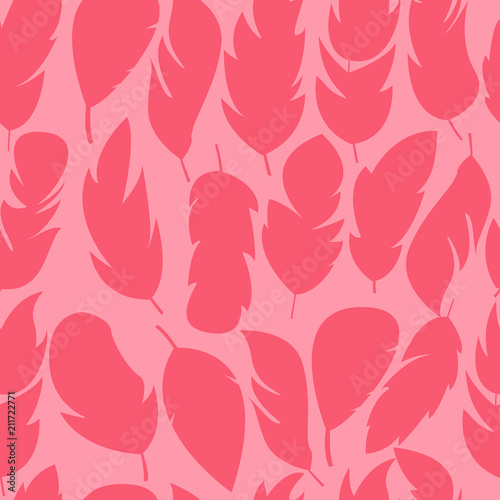 Tribal feather seamless pattern background bird nature wing element vector graphic illustration hand drawn style.
