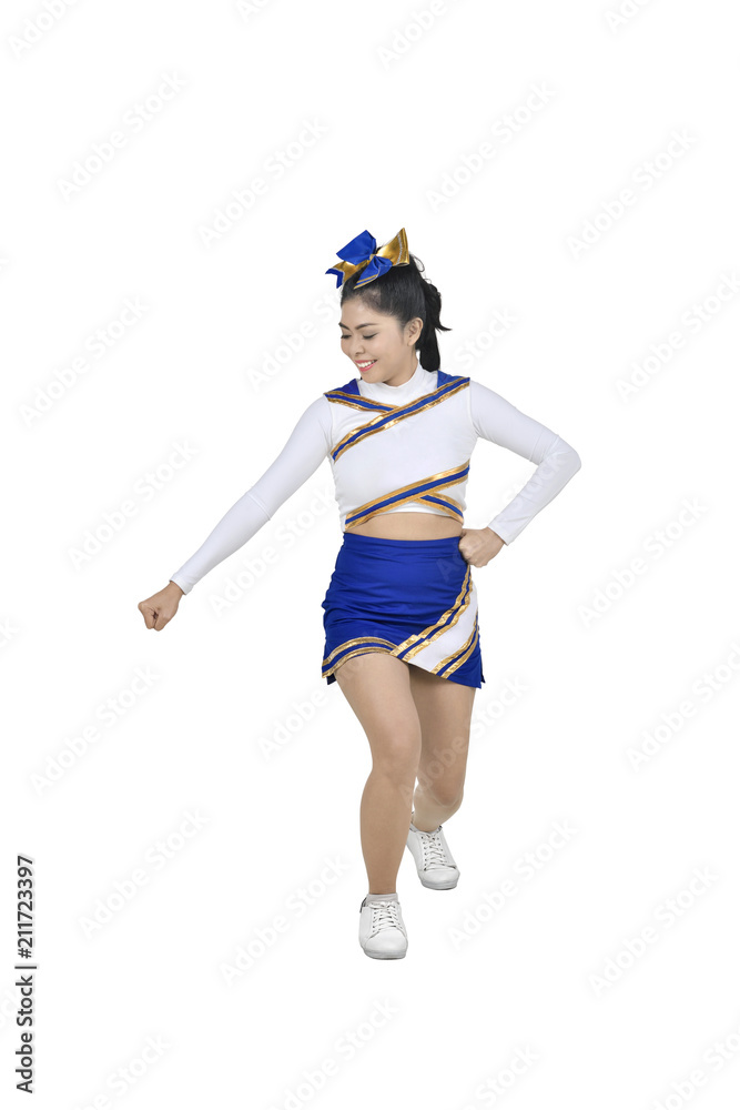 Beautiful asian cheerleader in action Beautiful asian cheerleader in action